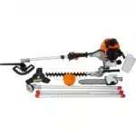 4 in 1 multi-functional trimming tool, 33CC 2-cycle garden tool system with gas pole saw - red- Components
