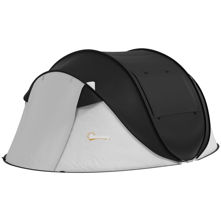 OUTSUNNY 2-3 people pop-up tent 3000mm, waterproof - black & white