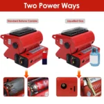 2-in-1 Butane Camping Heater & Stove w/ Stainless Grill- Two power ways