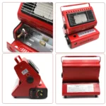 2-in-1 Butane Camping Heater & Stove w/ Stainless Grill- Different sides