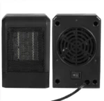 Portable Electric Heater 500W – PTC Ceramic, 3S Heat- back and front - black