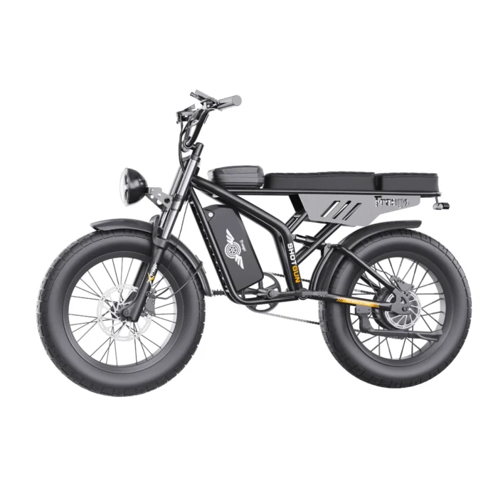 GT02 Pro Electric Off Road Bike – 1400W, Fat Tires, Black