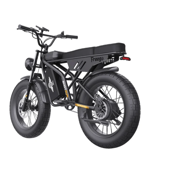GT02 Pro Electric Off Road Bike – 1400W, Fat Tires, Black