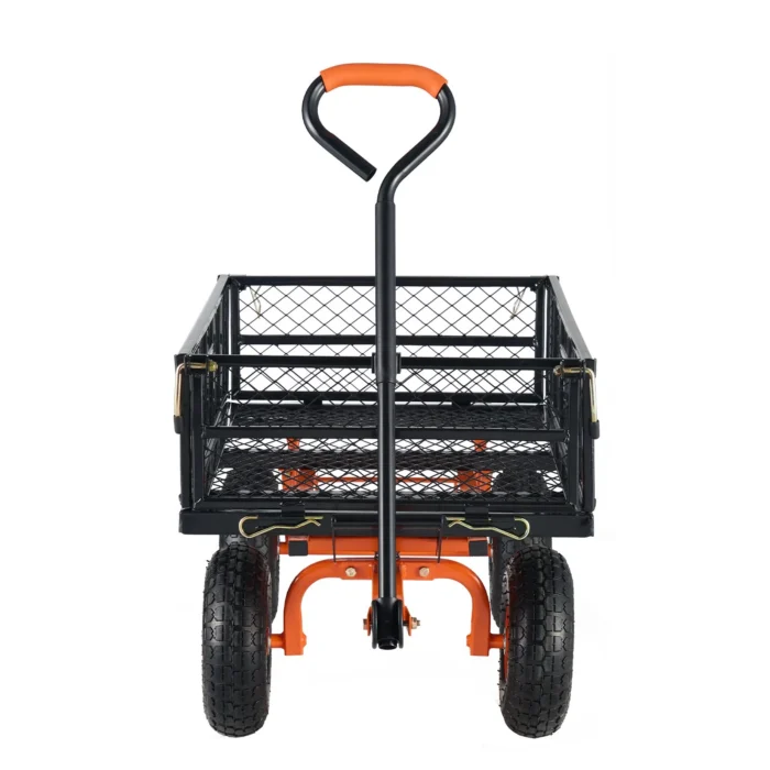 VEVOR Garden Dump Cart – 400 lbs, Tow Handle, 10″ Tires
