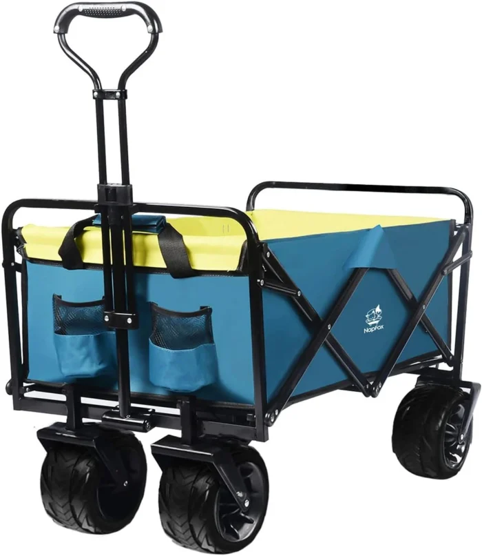 Napfox 100 L Folding Wagon Cart – 220 lb Capacity, 7″ All‑Terrain Wheels