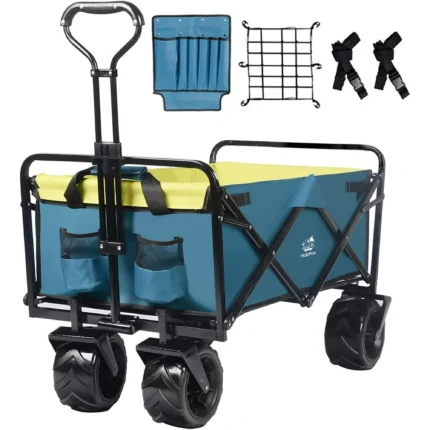 Napfox 100 L Folding Wagon Cart – 220 lb Capacity, 7″ All‑Terrain Wheels
