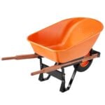 VEVOR 6 Cu. Ft. Wheelbarrow Cart 330 lbs Iron Tray