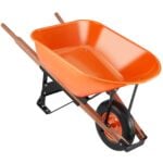 VEVOR 6 Cu. Ft. Wheelbarrow Cart 330 lbs Iron Tray