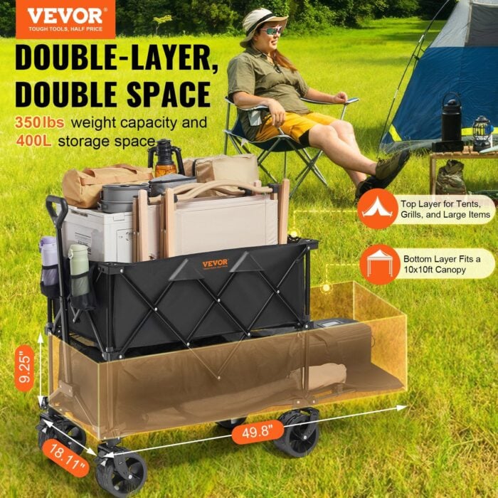 VEVOR Double Decker Wagon-400L