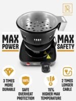M.Rosenfeld 450W Electric Charcoal Starter with Tongs