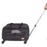 VEVOR Rolling Pet Carrier - 35 lbs Capacity, Black