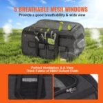 VEVOR Rolling Pet Carrier - 35 lbs Capacity, Black