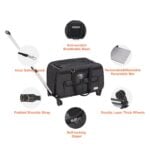 VEVOR Rolling Pet Carrier - 35 lbs Capacity, Black