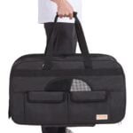 VEVOR Rolling Pet Carrier - 35 lbs Capacity, Black