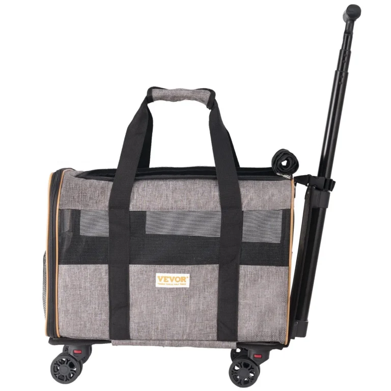 VEVOR Rolling Pet Carrier with Wheels – Airline Approved 22 lbs