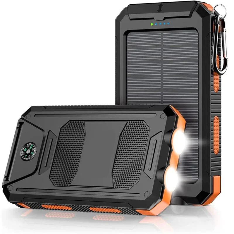 VIPMOON Solar Power Bank 10000mAh with Flashlight