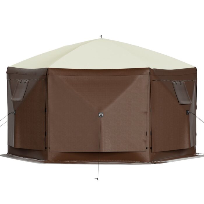 VEVOR 10'x10' Pop-Up Camping Gazebo Tent – 8 Person Shelter