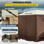 VEVOR 10'x10' Pop-Up Camping Gazebo Tent – 8 Person Shelter