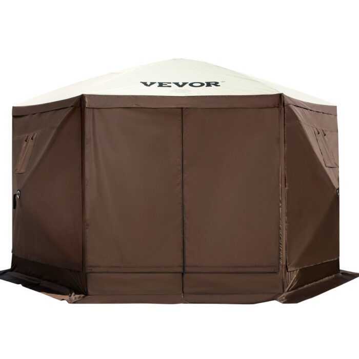VEVOR 10'x10' Pop-Up Camping Gazebo Tent – 8 Person Shelter