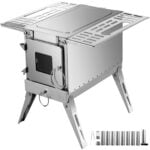 VEVOR Camping Tent Stove – Portable Stainless Steel Wood Burning Stove