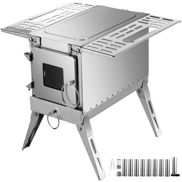 VEVOR Camping Tent Stove – Portable Stainless Steel Wood Burning Stove