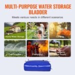 VEVOR 330L/87 Gallon Water Storage Bladder - Collapsible RV Water Tank