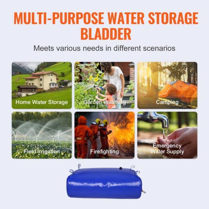VEVOR 330L/87 Gallon Water Storage Bladder - Collapsible RV Water Tank