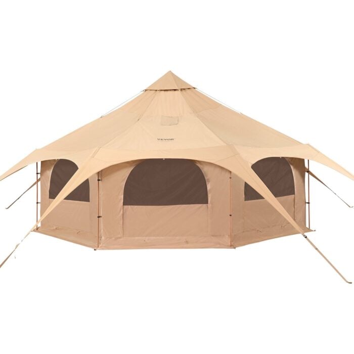 VEVOR 5m Canvas Bell Tent – 4 Season, Stove Jack, 8-Person