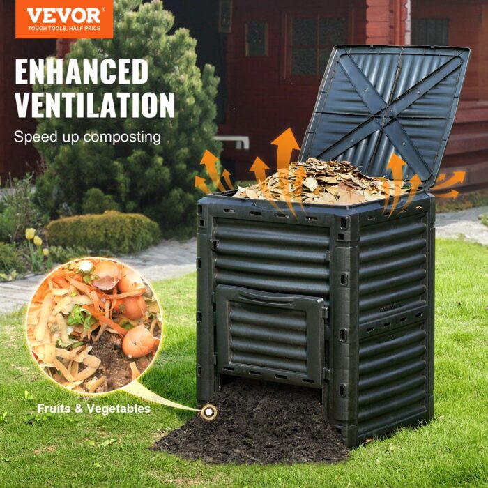 VEVOR 80-Gal Compost Bin – Outdoor, BPA-Free, Easy Access