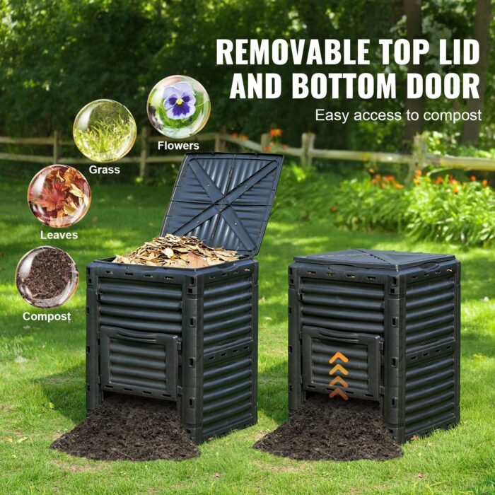 VEVOR 80-Gal Compost Bin – Outdoor, BPA-Free, Easy Access