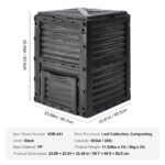 VEVOR 80-Gal Compost Bin – Outdoor, BPA-Free, Easy Access