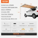 VEVOR Car Side Awning 6.6×8.2 ft – UV50+, Waterproof Specifications