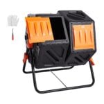 VEVOR 37-Gal Dual Compost Tumbler – BPA-Free, Steel Frame