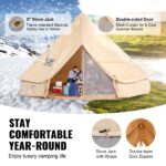 VEVOR 8-10 Person Canvas Bell Tent – Stove Jack & Waterproof