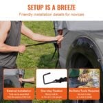 VEVOR Truck Bed Tent – 2-3 Person Pickup Camping Tent