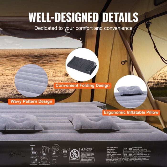 VEVOR Truck Bed Air Mattress 5.5-5.8 ft Short Beds