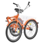 VEVOR Folding Adult Tricycle | 24″ Lightweight Aluminum Alloy