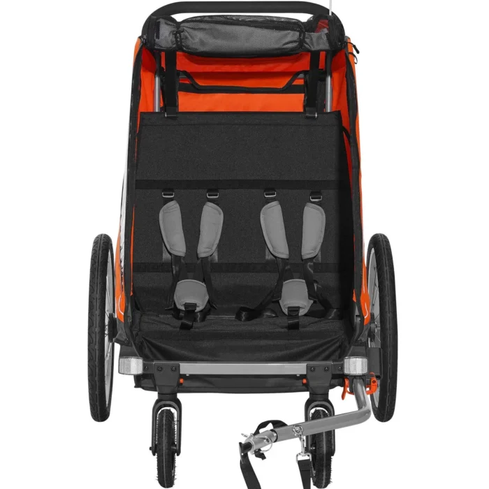 VEVOR 2-In-1 Double Seat Bike Trailer & Stroller – 100 lbs Load