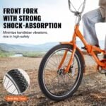 VEVOR Folding Adult Tricycle | 26" Lightweight Aluminum Alloy