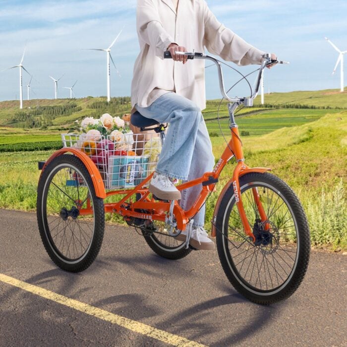 VEVOR Folding Adult Tricycle | 26" Lightweight Aluminum Alloy
