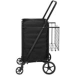 VEVOR Folding Shopping Cart | 330LBS Jumbo Grocery Cart