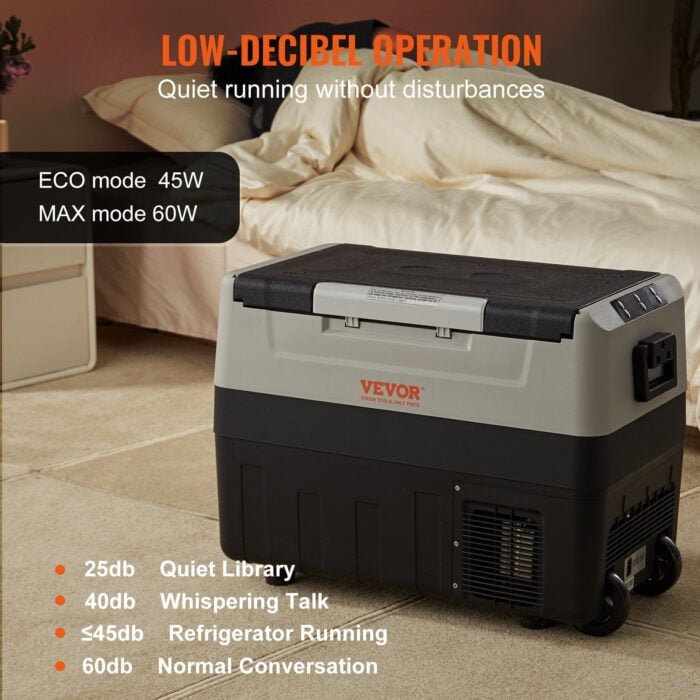 VEVOR 48 QT/45 L Dual Zone Car Refrigerator | Portable Freezer