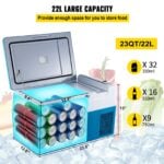 VEVOR Portable Refrigerator | 23 Qt (22L) 12V DC/AC w/App Control