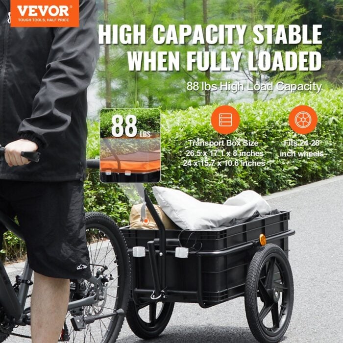 VEVOR Bike Cargo Trailer | 88 lbs Capacity | Foldable