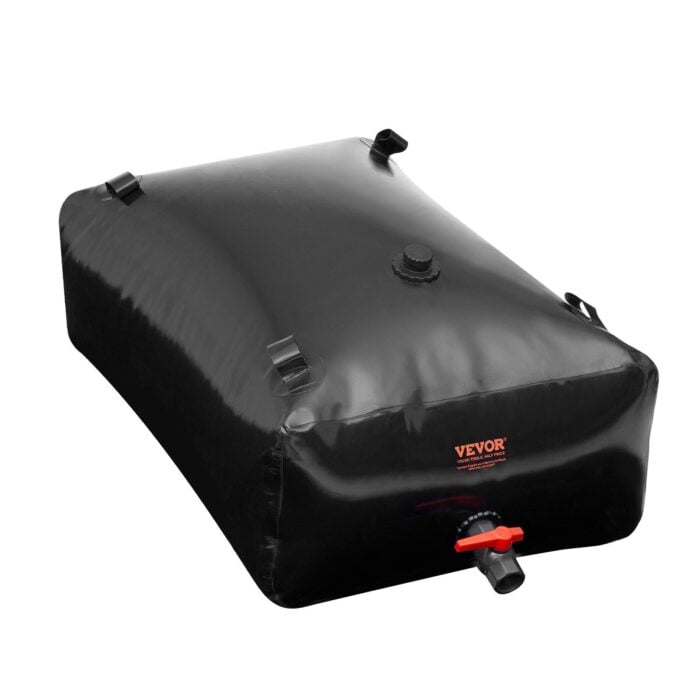 VEVOR 87 Gal Portable Water Storage Bladder PVC Black