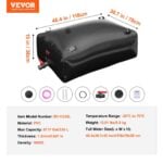 VEVOR 87 Gal Portable Water Storage Bladder PVC Black