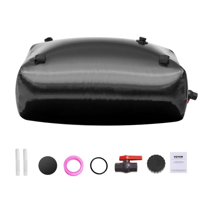 VEVOR 87 Gal Portable Water Storage Bladder PVC Black