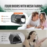 VEVOR 4 Doors Bed Tent Blackout Full Size w/ 0.28in Fiber Poles