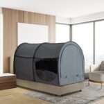 VEVOR 4 Doors Bed Tent Blackout Full Size w/ 0.28in Fiber Poles