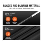VEVOR 3 Doors Bed Tent 70% Blackout w/ 0.43in Poles